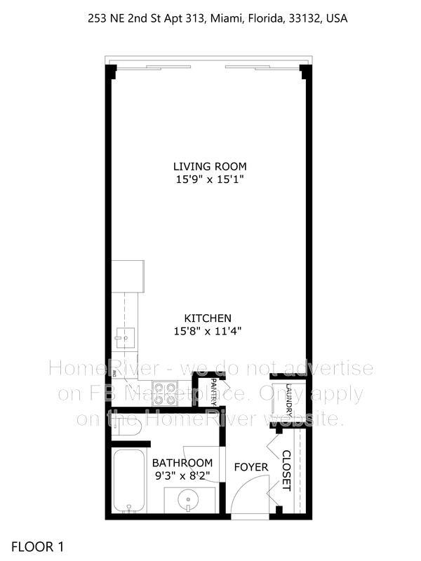 Modern Studio in Downtown Miami On 3rd Floor property image